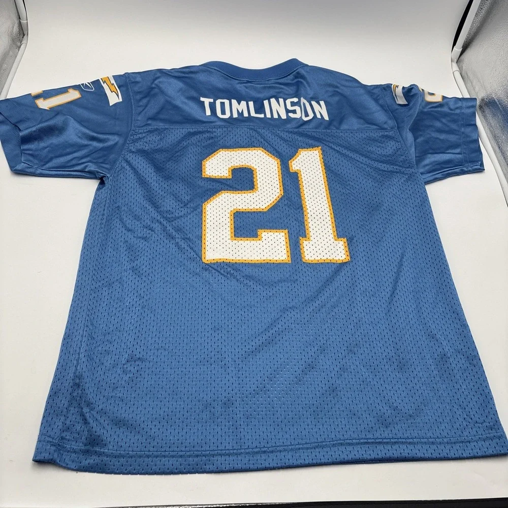 LA Chargers Ladanian Tomlinson Jersey 21 Powder Blue XL Reebok NFL‎ Players Mesh
